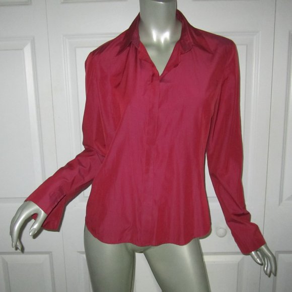 ARMANI EXCHANGE A/X Burgundy Long Sleeve Blouse - Picture 1 of 6